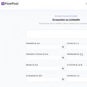 Grassetto per linkedIn: Flowpost tool online gratuito